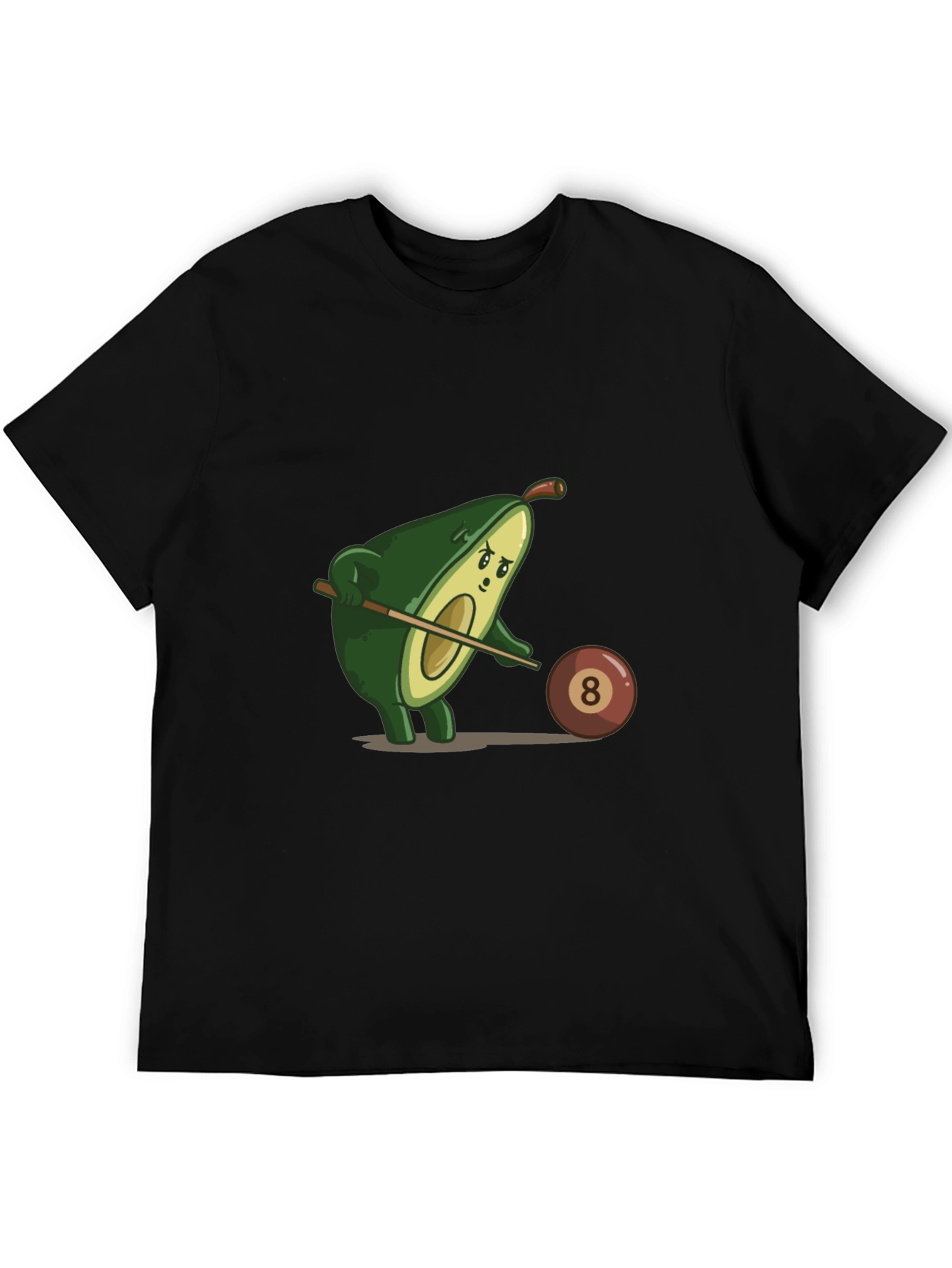 Avocado Pool Player Graphic Tee - Funny Billiards Shirt