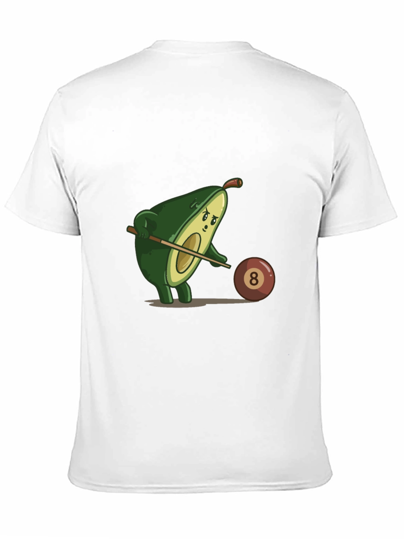 Avocado Pool Player Graphic Tee - Funny Billiards Shirt