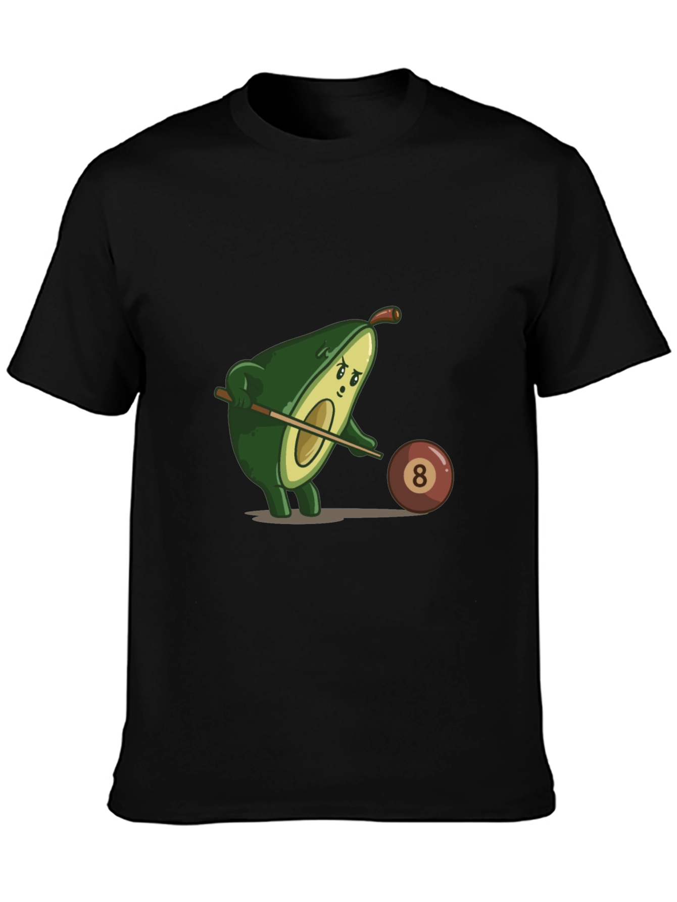 Avocado Pool Player Graphic Tee - Funny Billiards Shirt