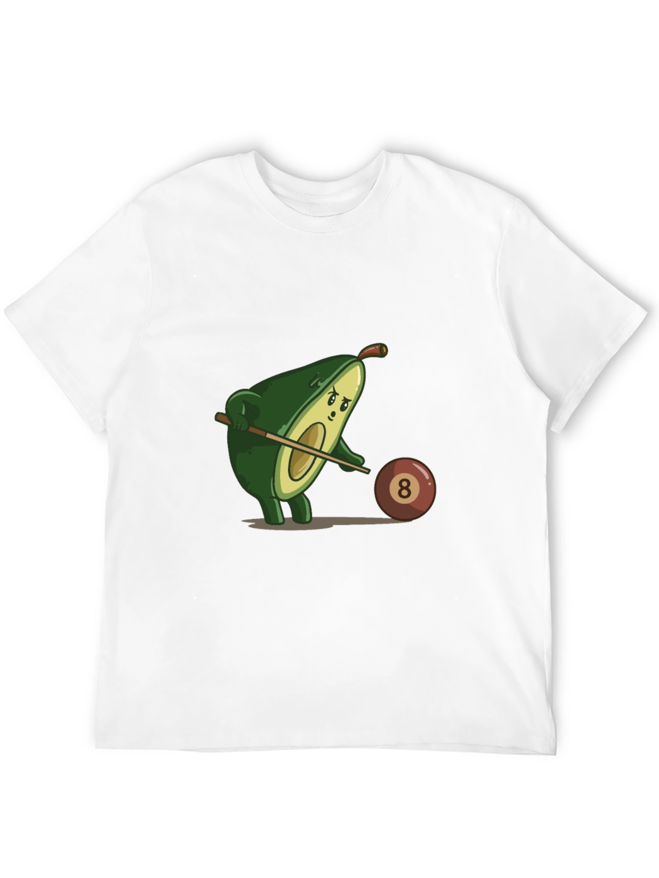 Avocado Pool Player Graphic Tee - Funny Billiards Shirt