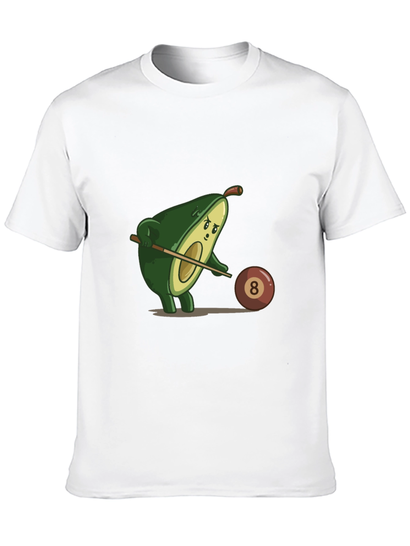 Avocado Pool Player Graphic Tee - Funny Billiards Shirt