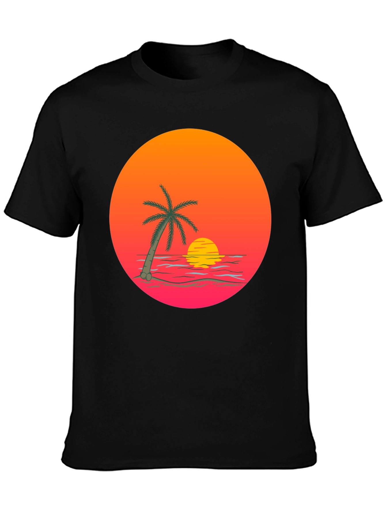 Sunset Palm Tree Graphic T-Shirt