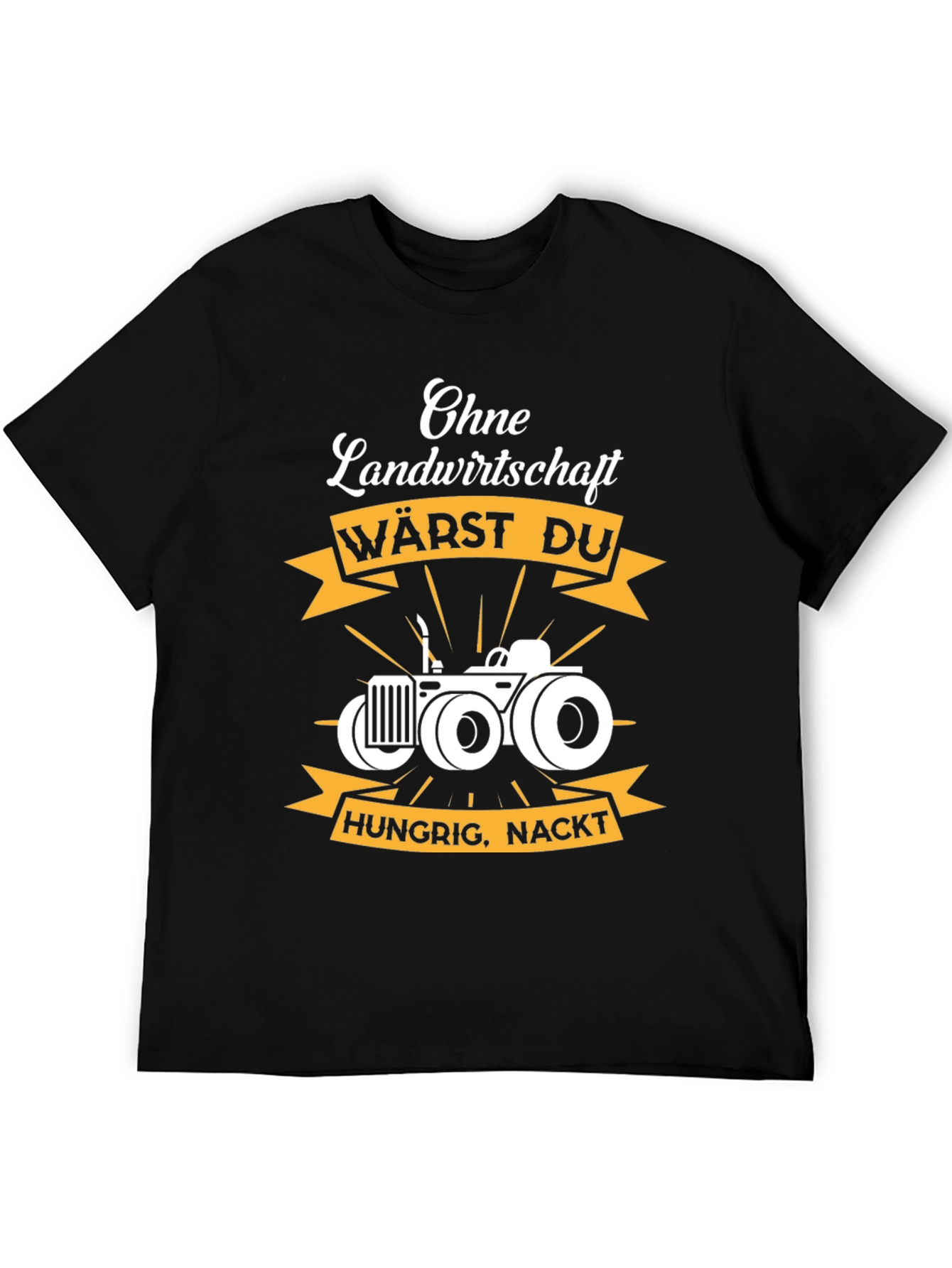 Farming T-Shirt: Without Agriculture Hungry Naked Funny Tee