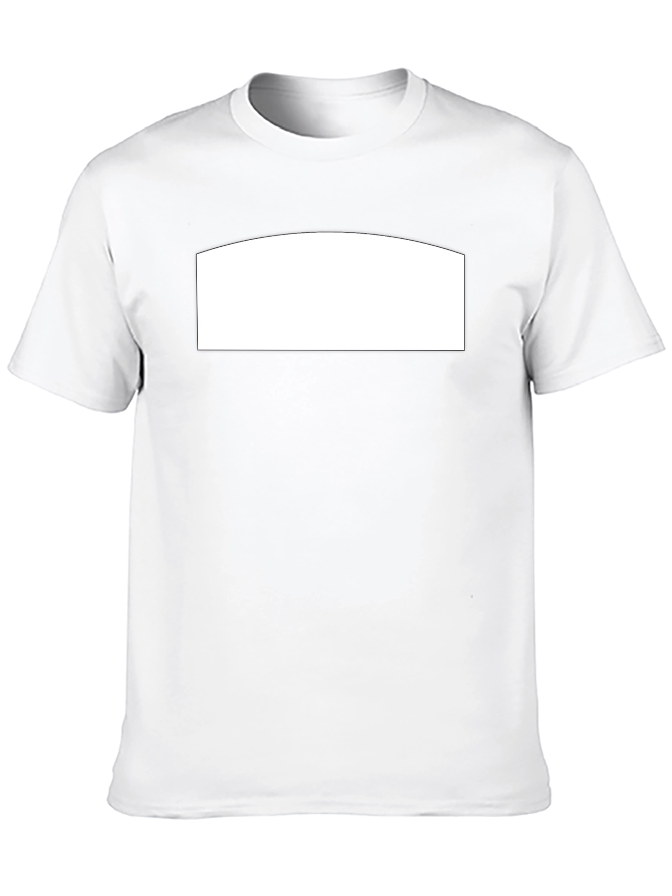 Mens Black T-Shirt with Custom Print Area