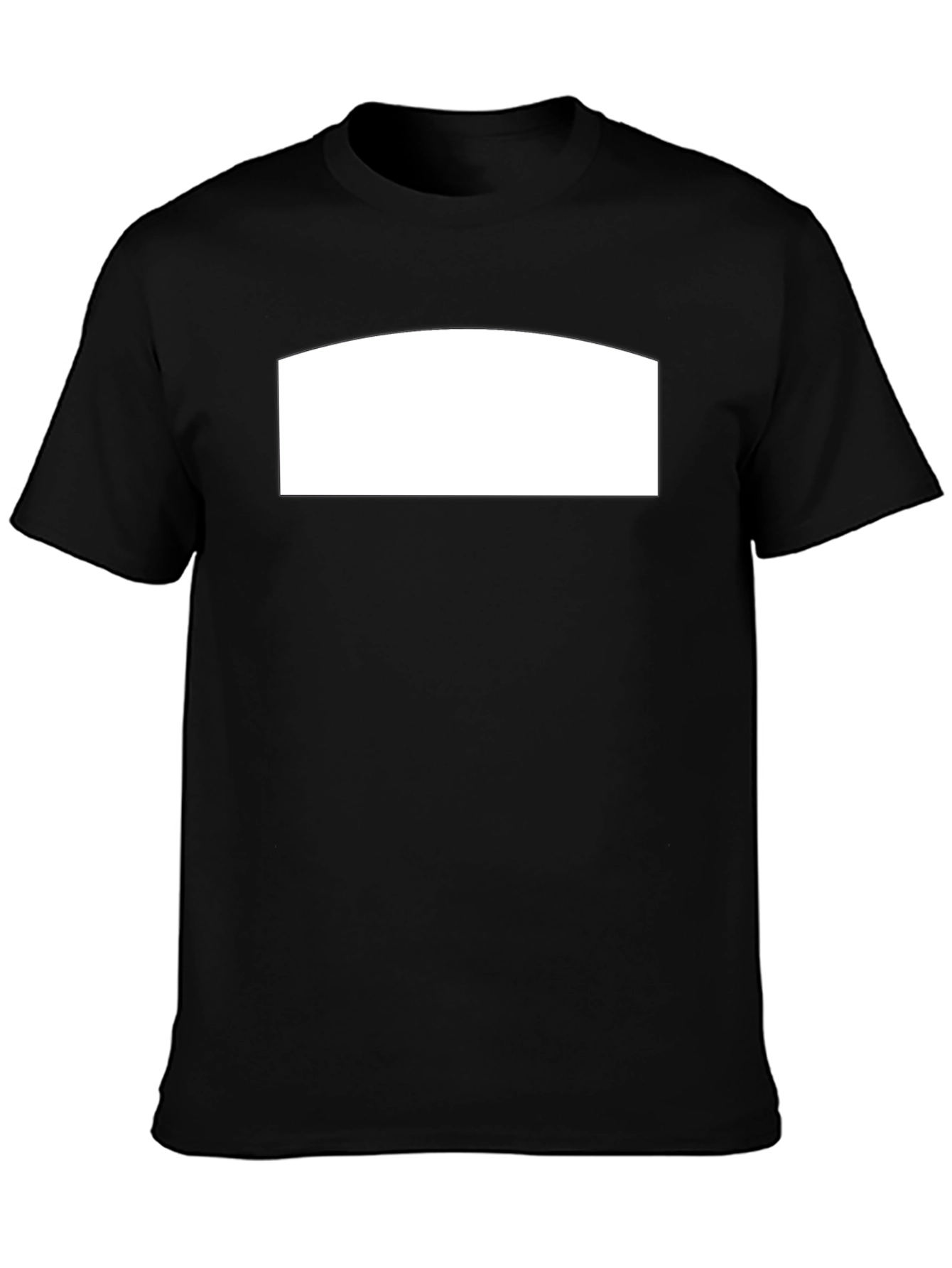 Mens Black T-Shirt with Custom Print Area