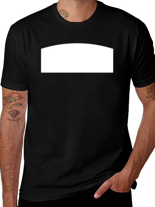 Mens Black T-Shirt with Custom Print Area