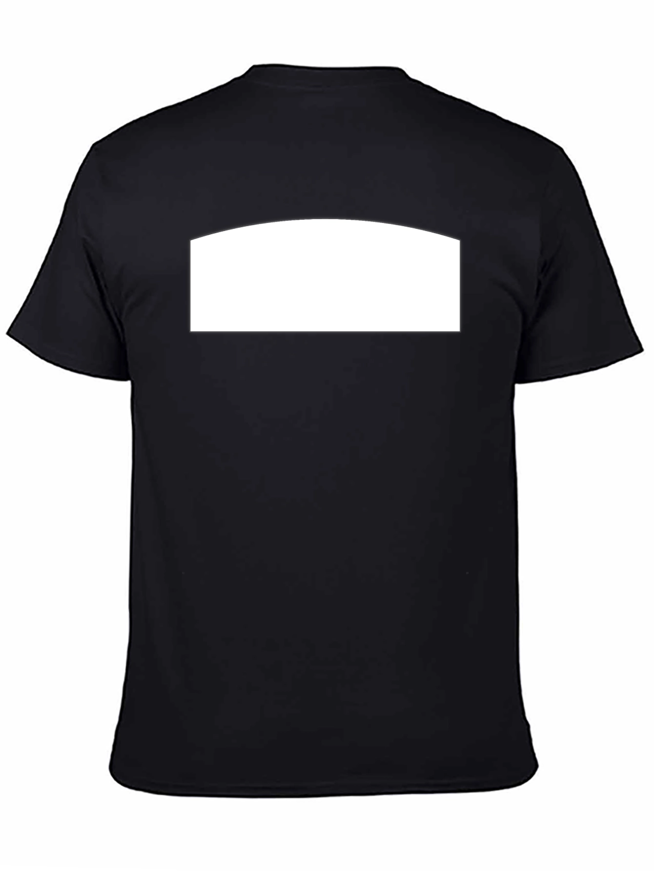 Mens Black T-Shirt with Custom Print Area