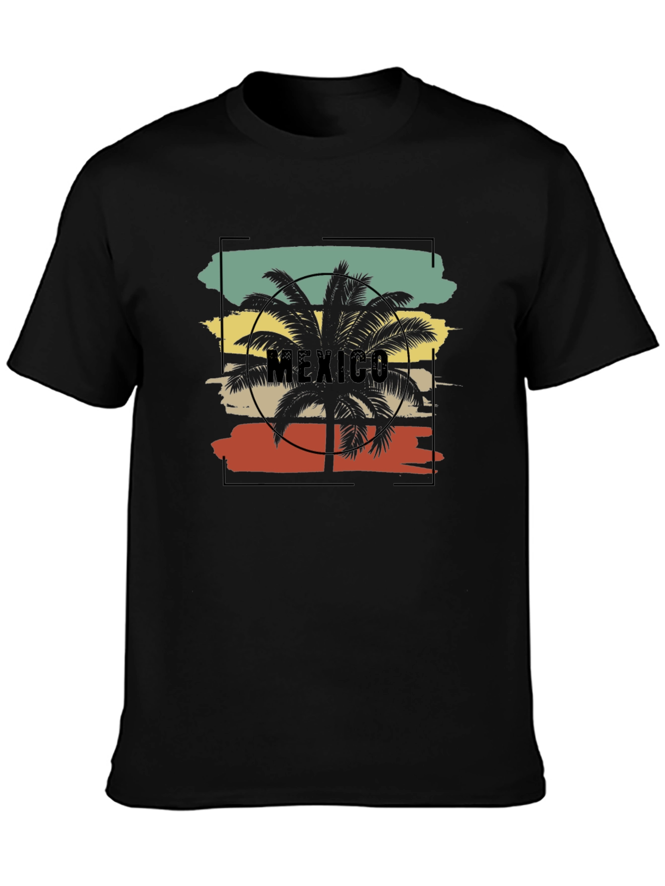Retro Mexico Palm Tree Graphic T-Shirt