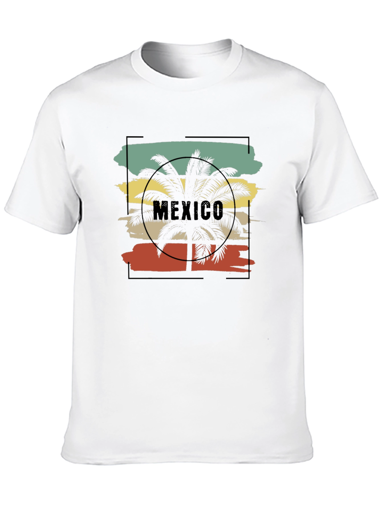 Retro Mexico Palm Tree Graphic T-Shirt