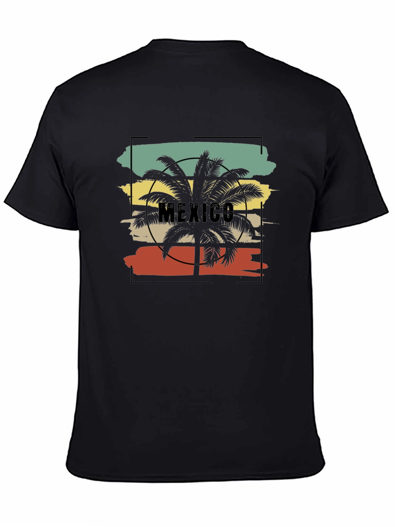 Retro Mexico Palm Tree Graphic T-Shirt