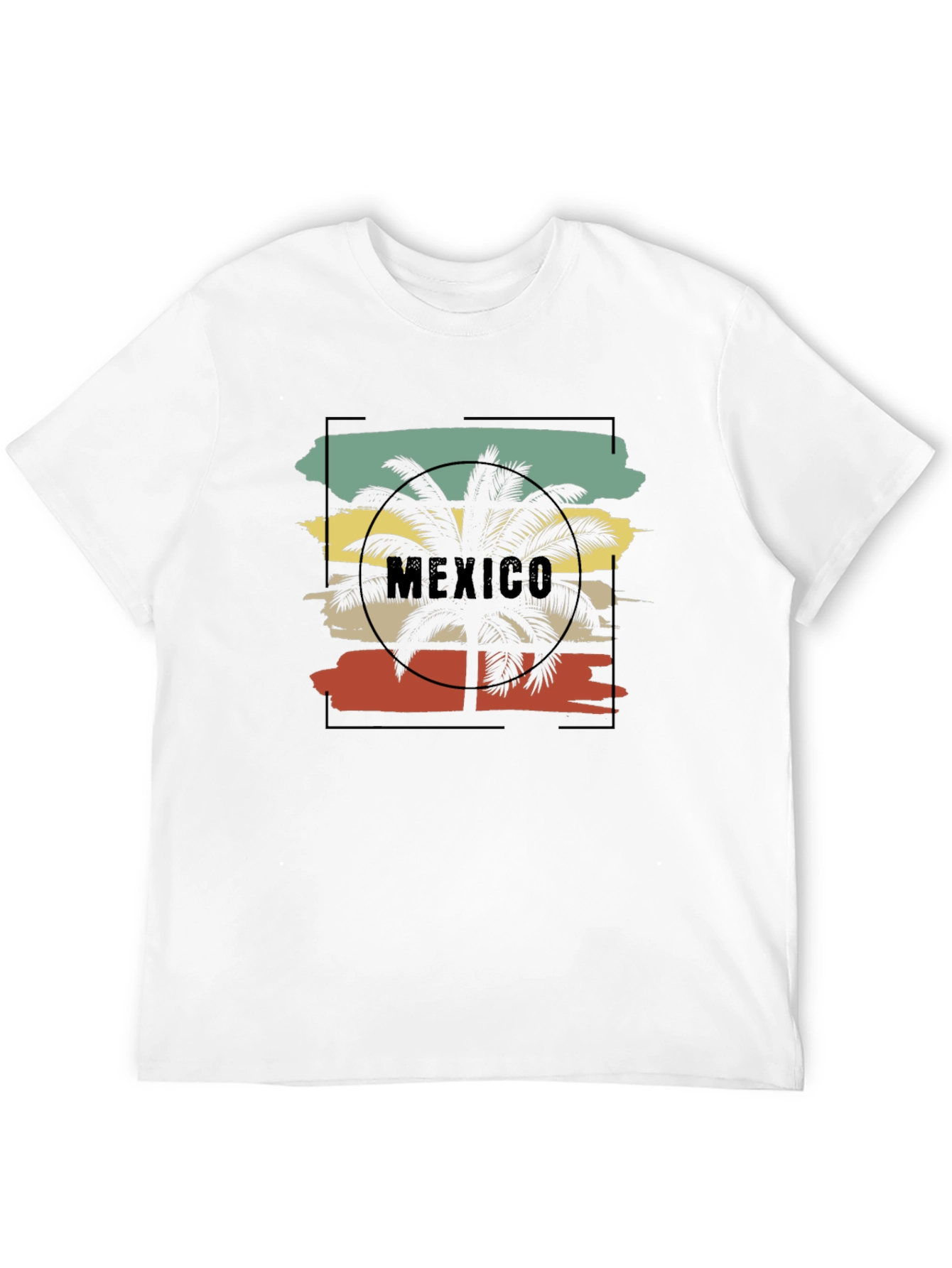 Retro Mexico Palm Tree Graphic T-Shirt