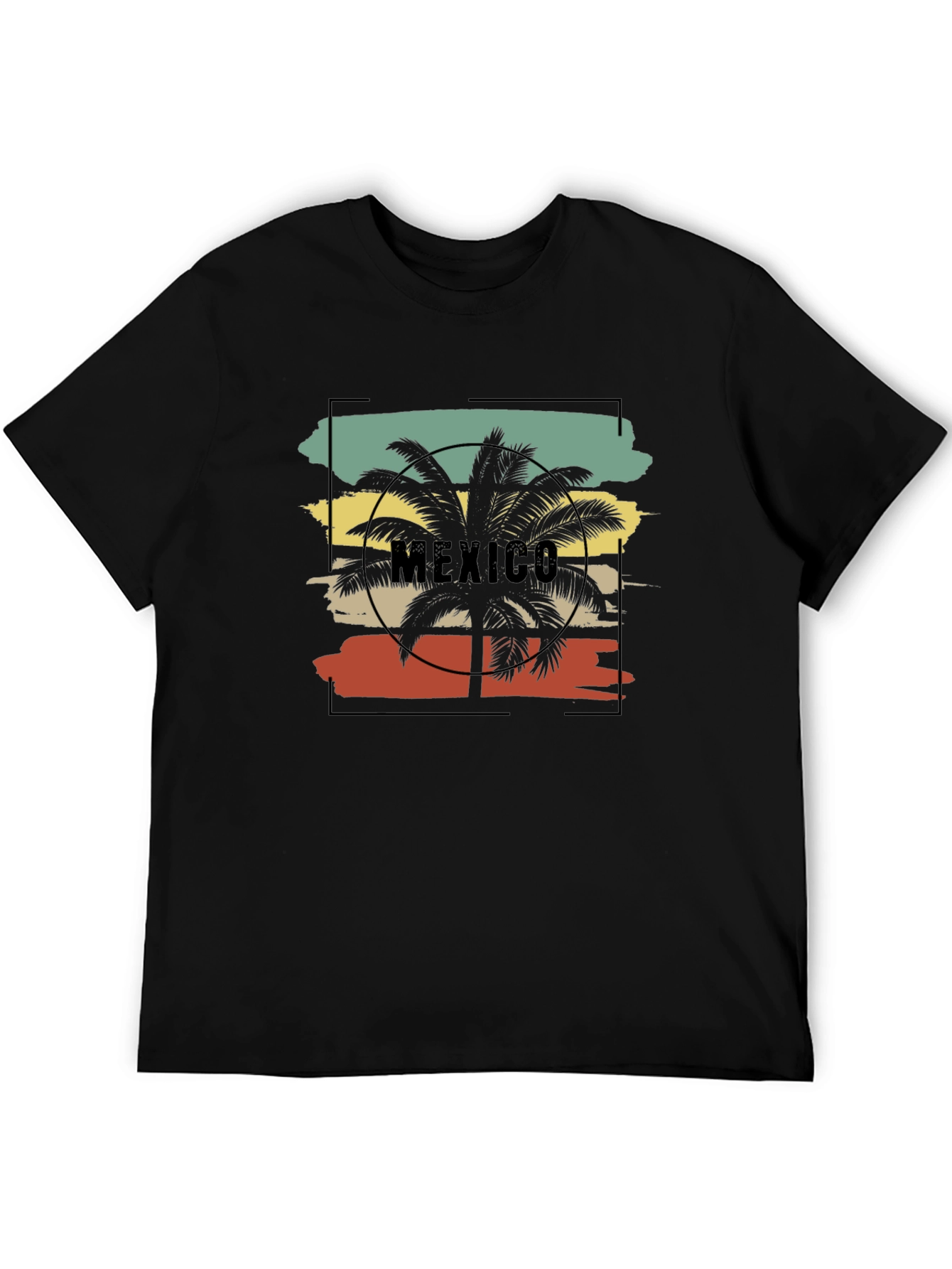 Retro Mexico Palm Tree Graphic T-Shirt