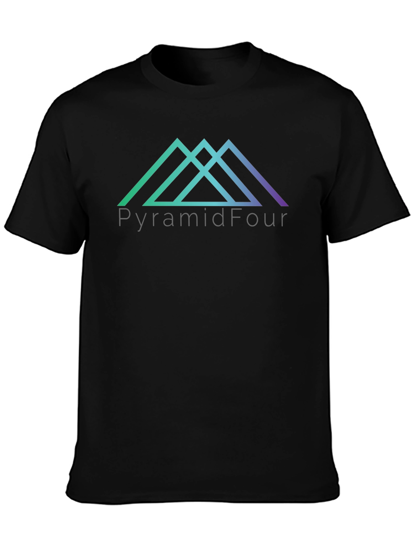 PyramidFour Graphic Black Tee