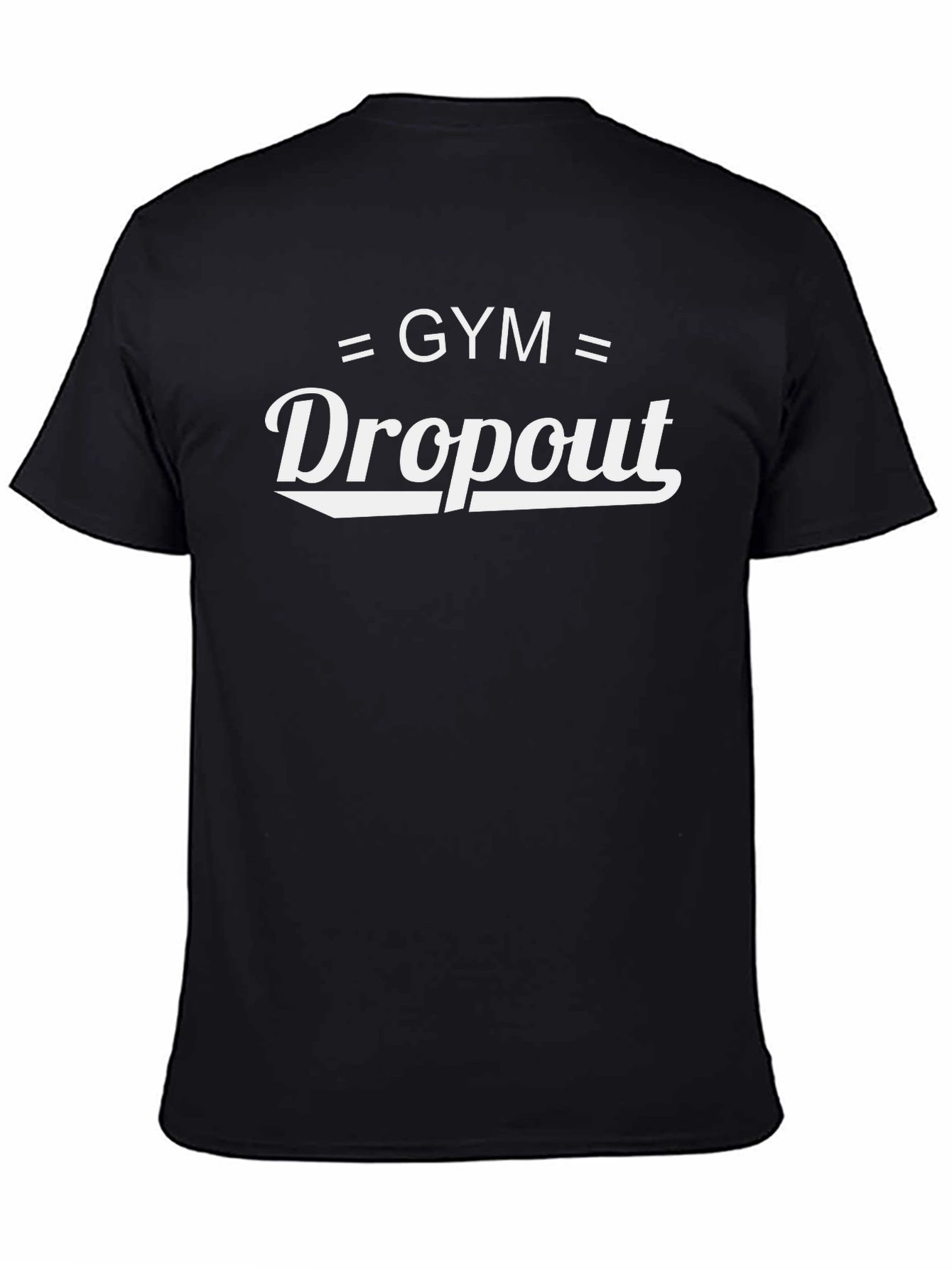 Gym Dropout Graphic Tee - Black Cotton Casual Shirt