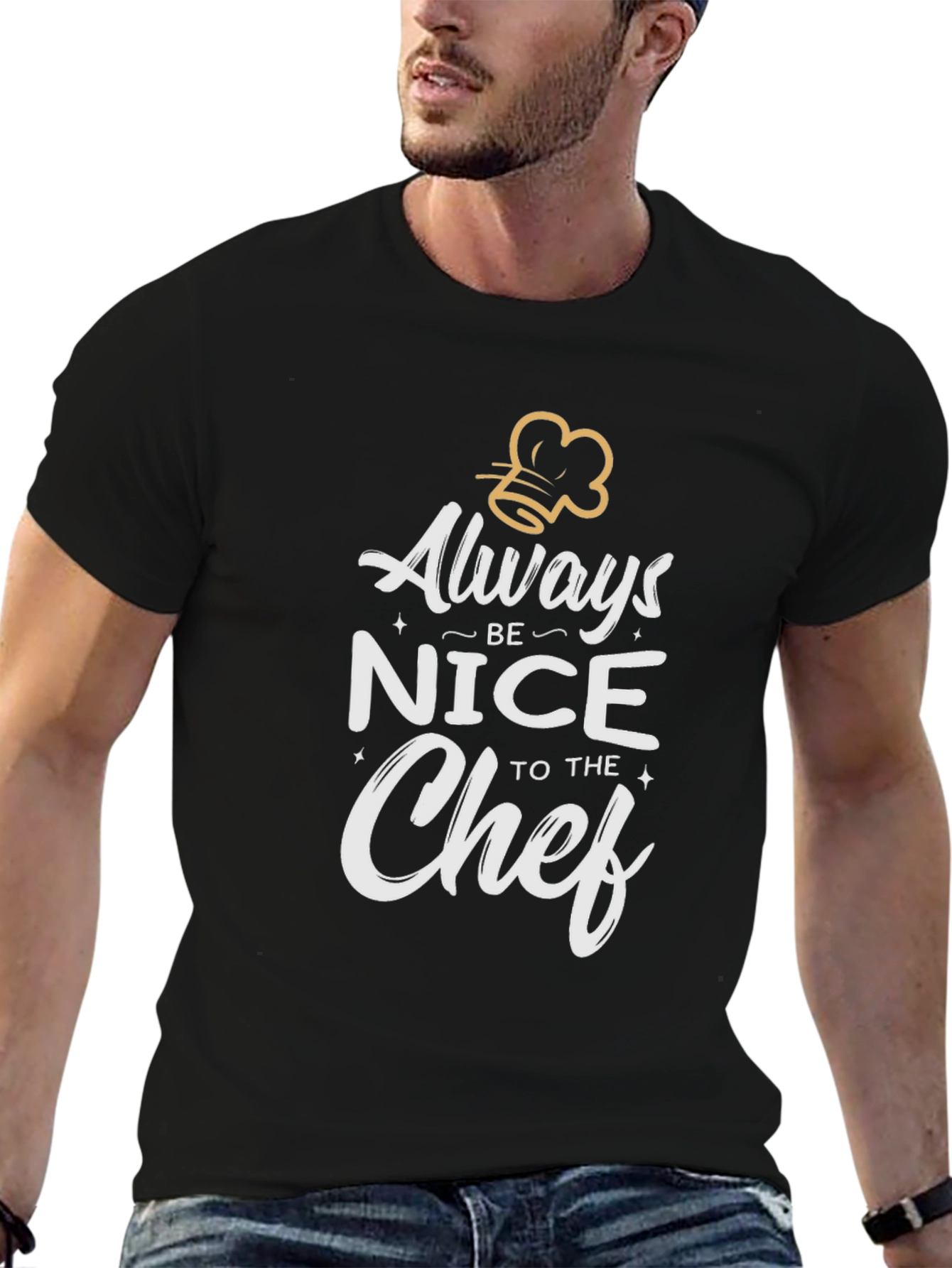 Always Be Nice to the Chef Black T-Shirt