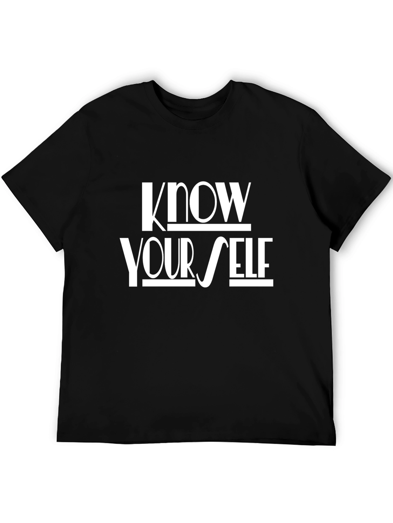 Know Yourself Black Graphic Tee