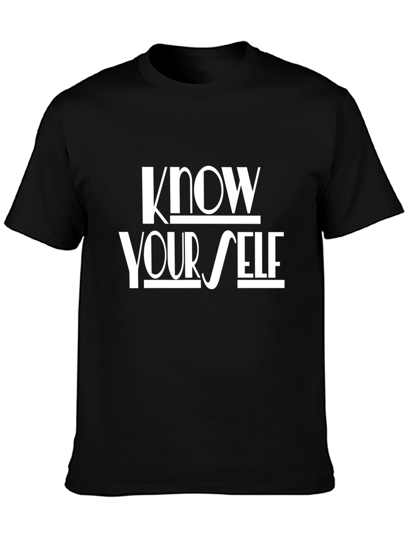 Know Yourself Black Graphic Tee