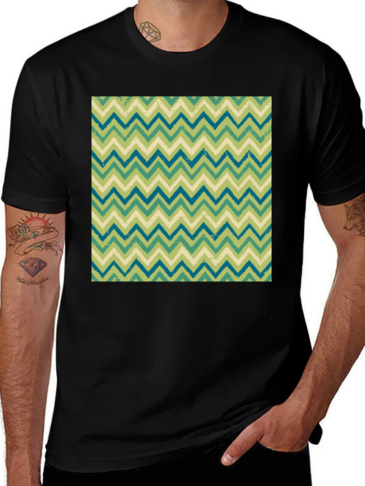 Zigzag Pattern T-Shirt - Stylish Casual Tee