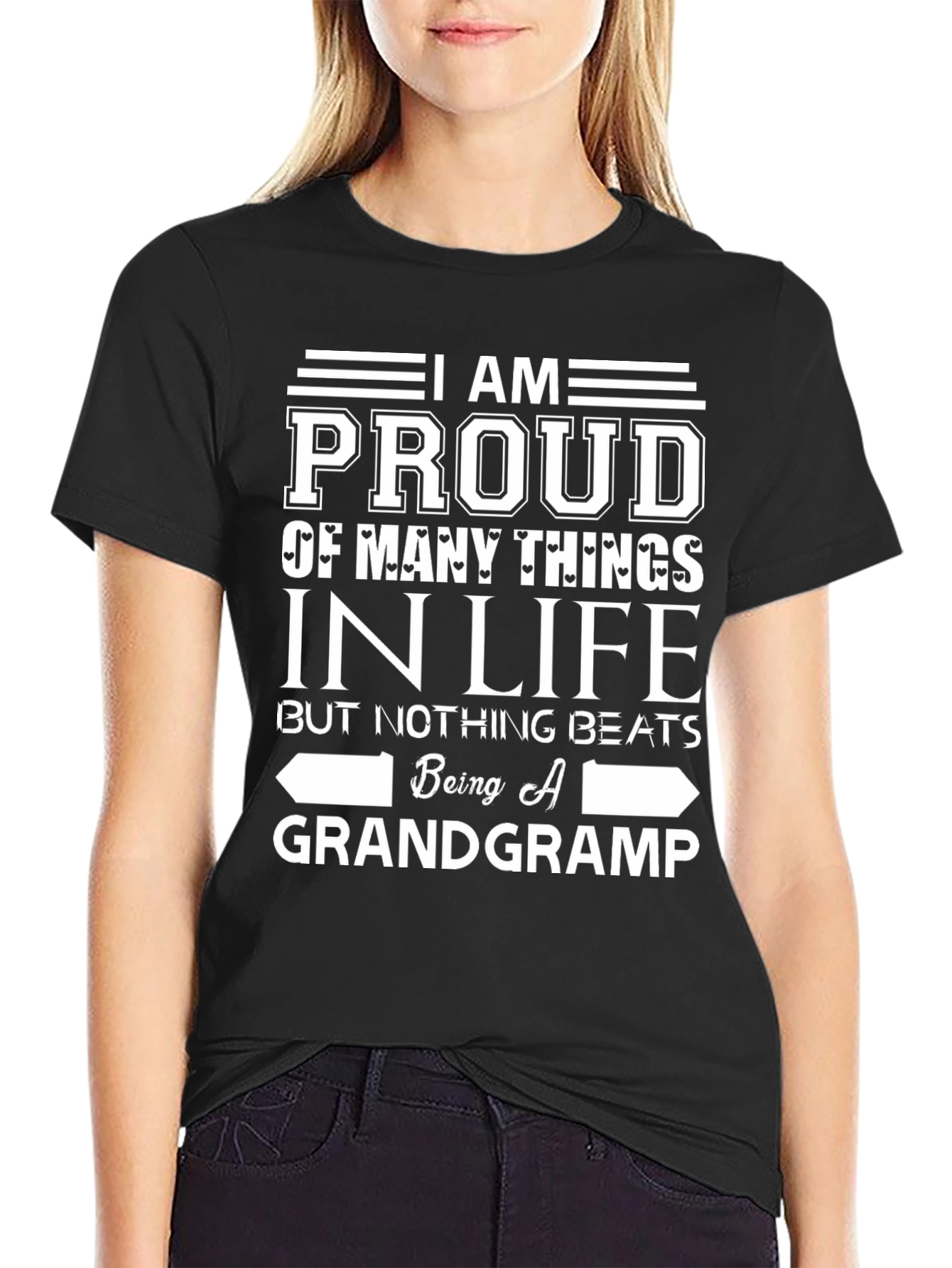 Proud Grandgramp Black Graphic T-Shirt