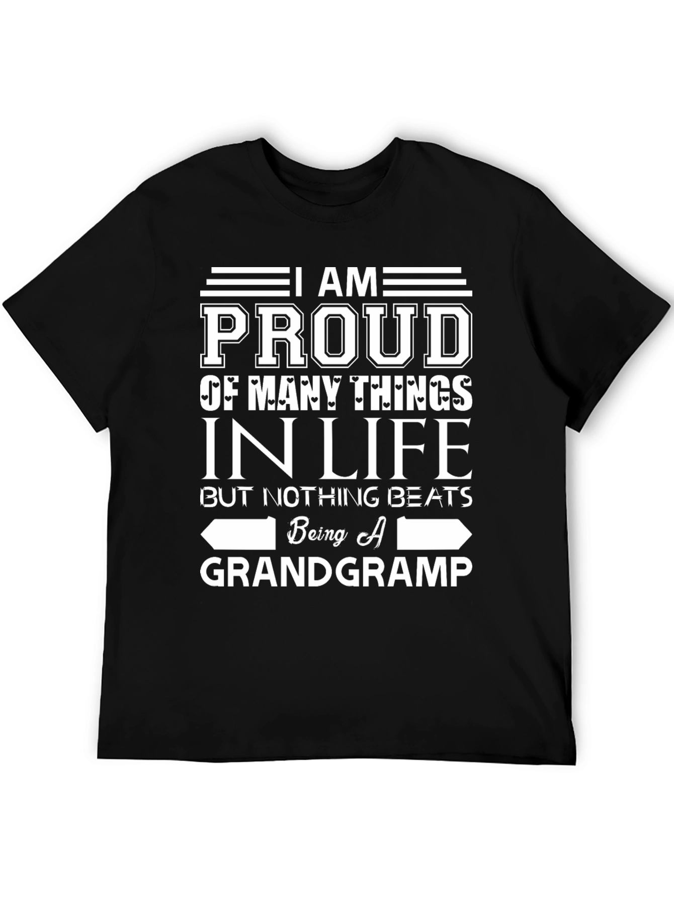 Proud Grandgramp Black Graphic T-Shirt