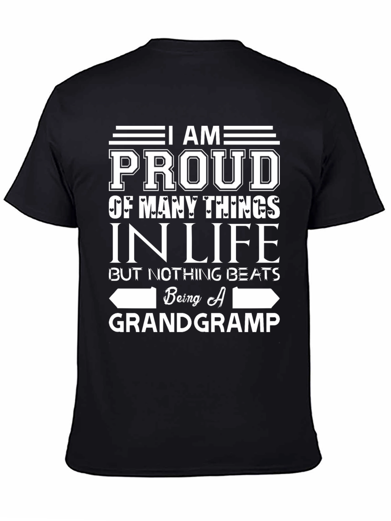 Proud Grandgramp Black Graphic T-Shirt