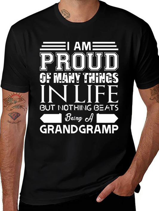 Proud Grandgramp Black Graphic T-Shirt