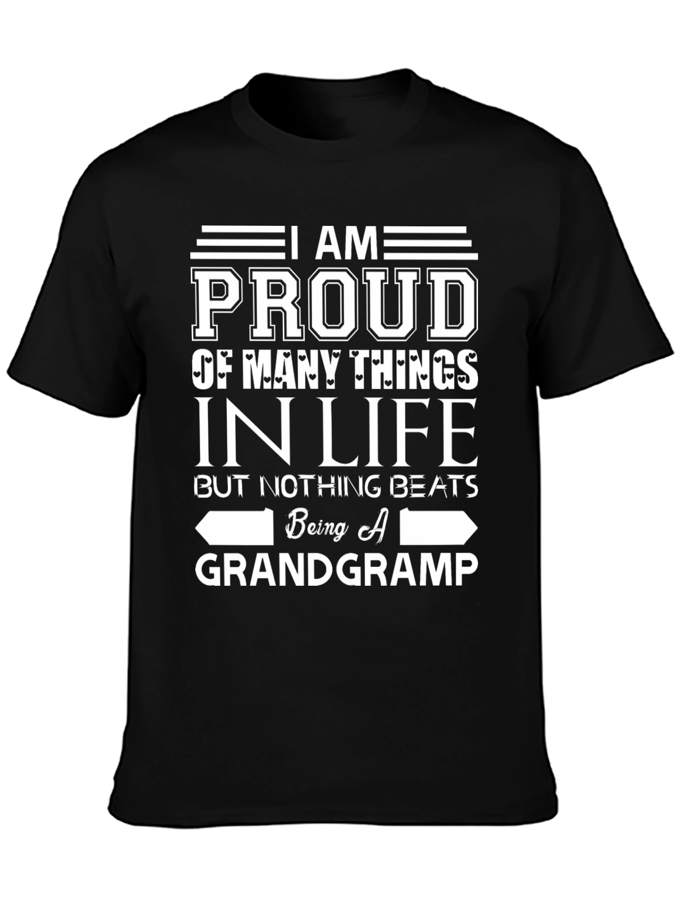 Proud Grandgramp Black Graphic T-Shirt