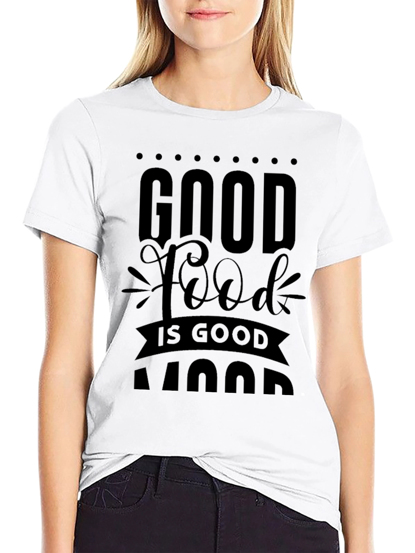 Good Food Good Mood T-Shirt Black