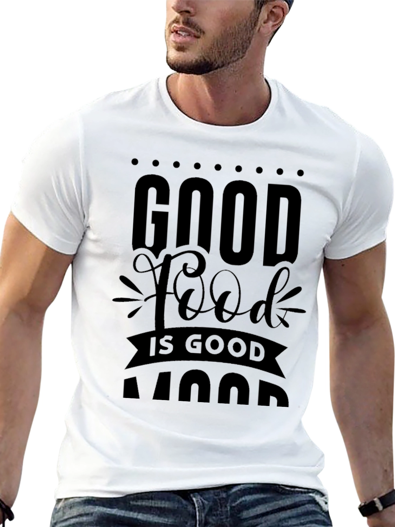 Good Food Good Mood T-Shirt Black