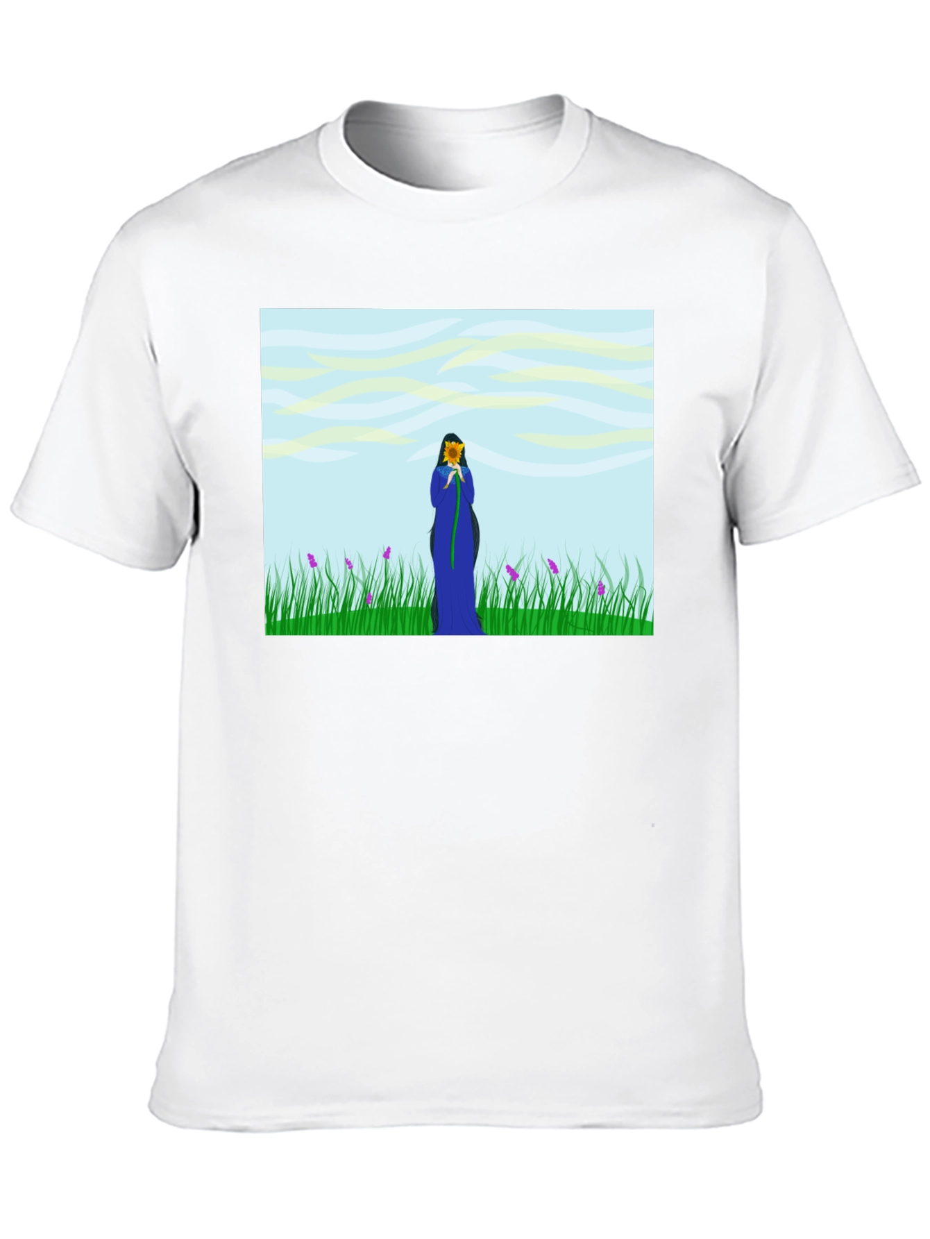 Nature Lovers T-Shirt: Sunflower Field Design