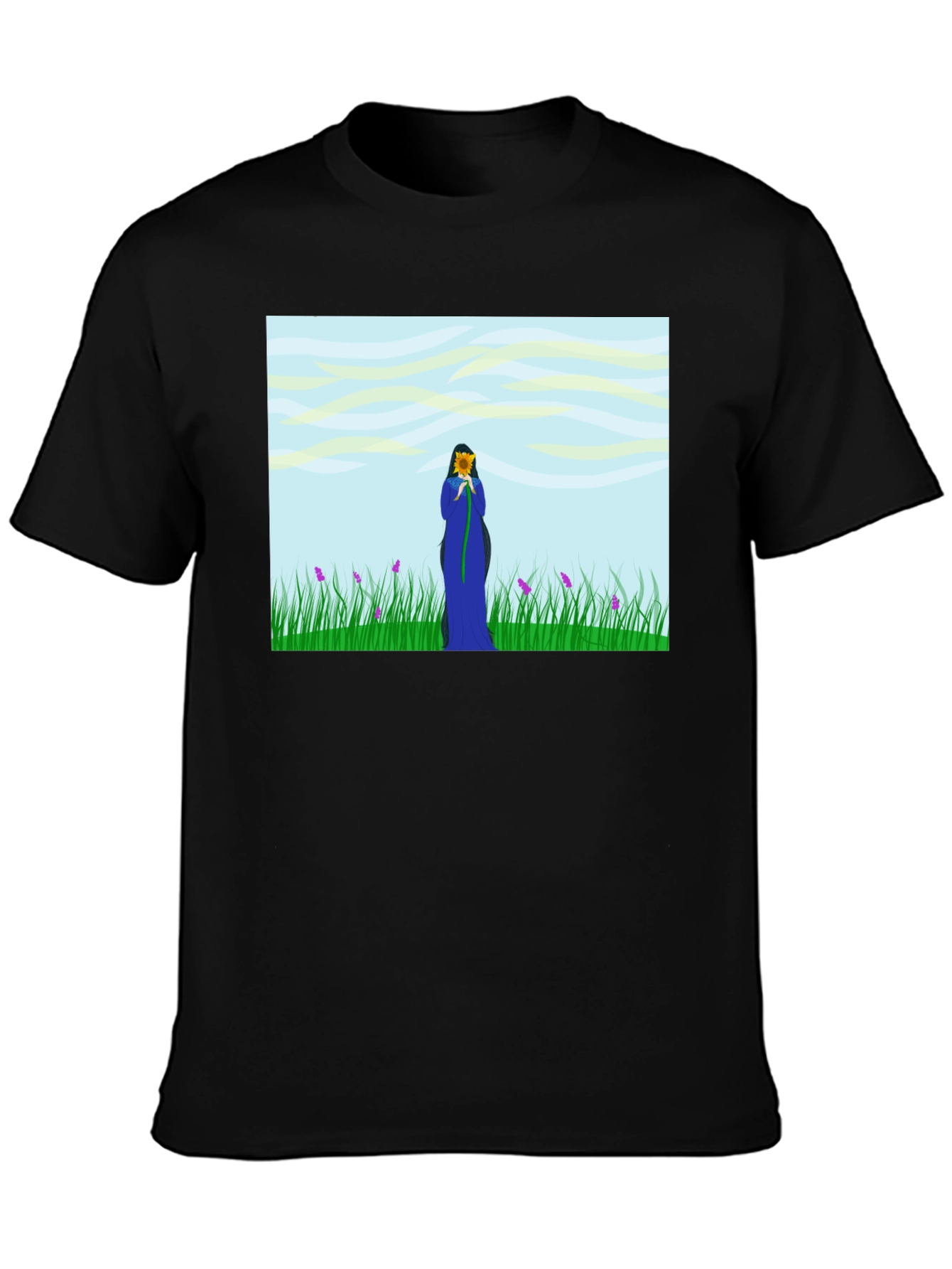 Nature Lovers T-Shirt: Sunflower Field Design