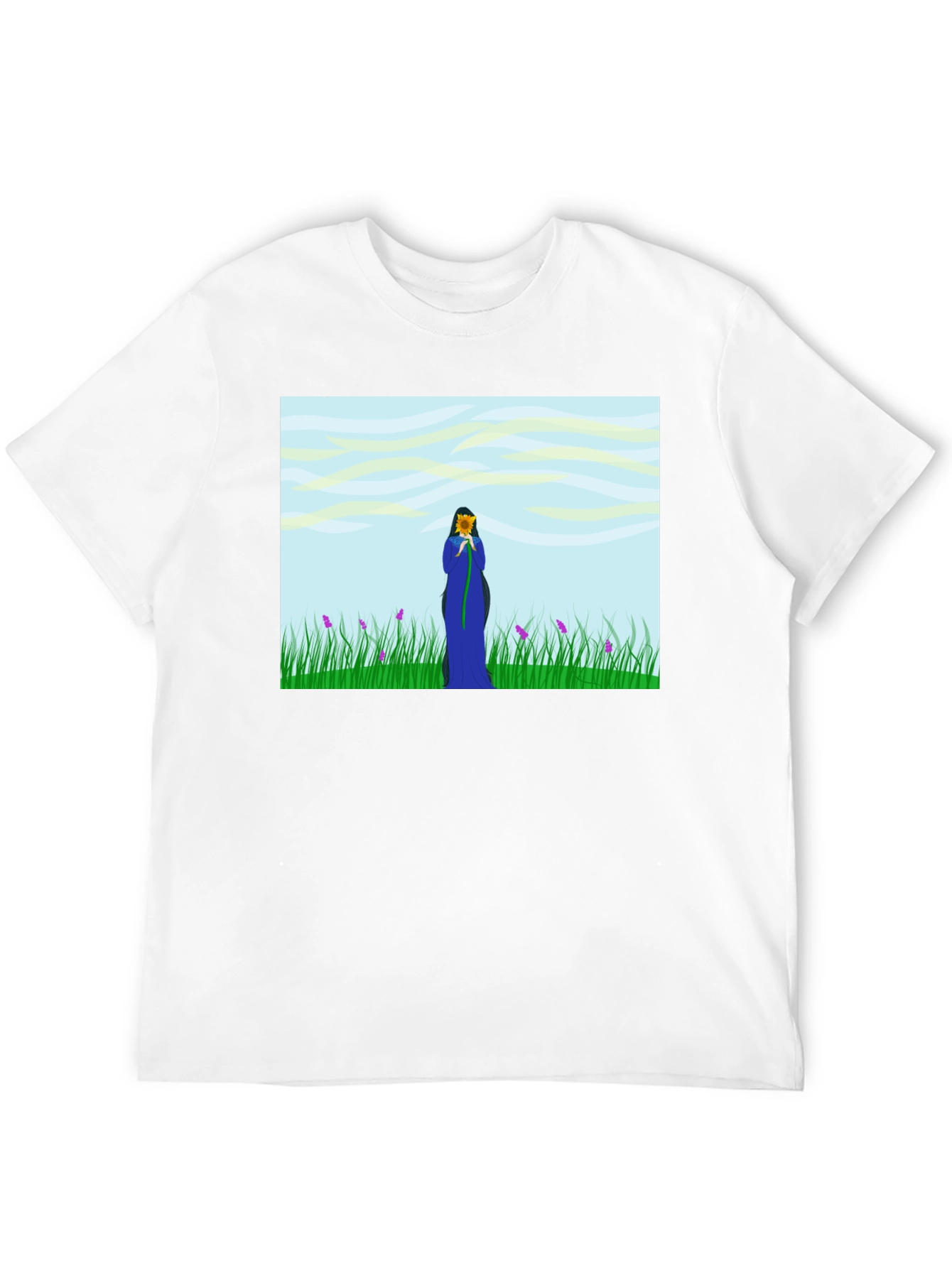 Nature Lovers T-Shirt: Sunflower Field Design