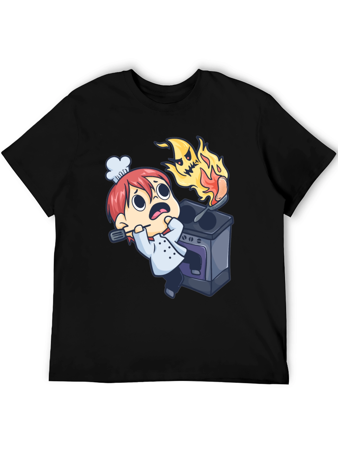 Cartoon Chef Mishap Graphic Tee