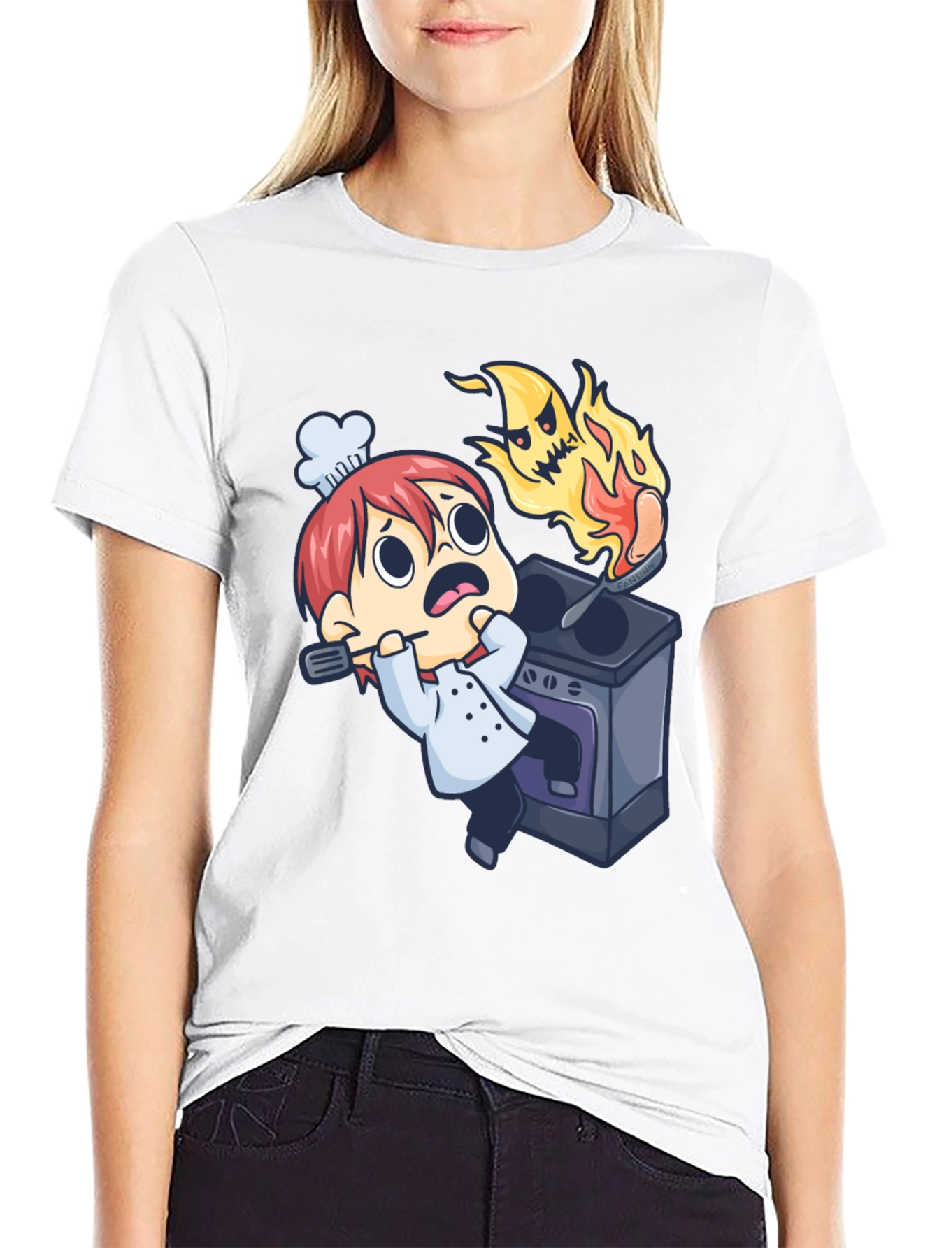 Cartoon Chef Mishap Graphic Tee