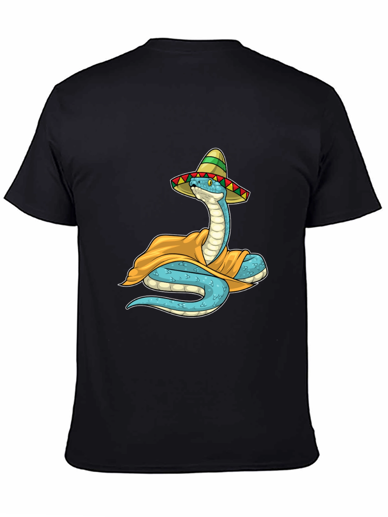 Cool Snake in Sombrero Graphic T-Shirt