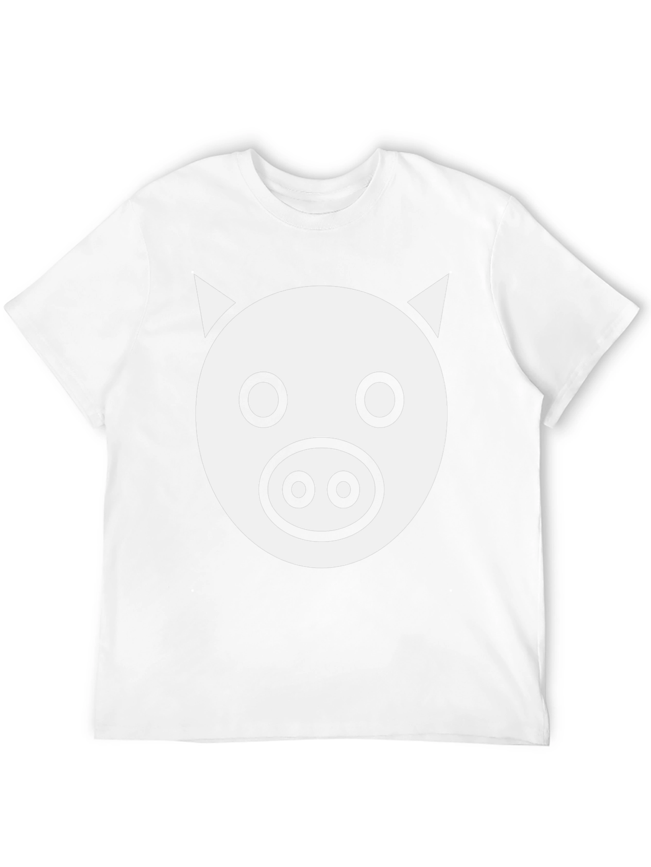 Pig Face Graphic Tee - Black Cotton T-Shirt