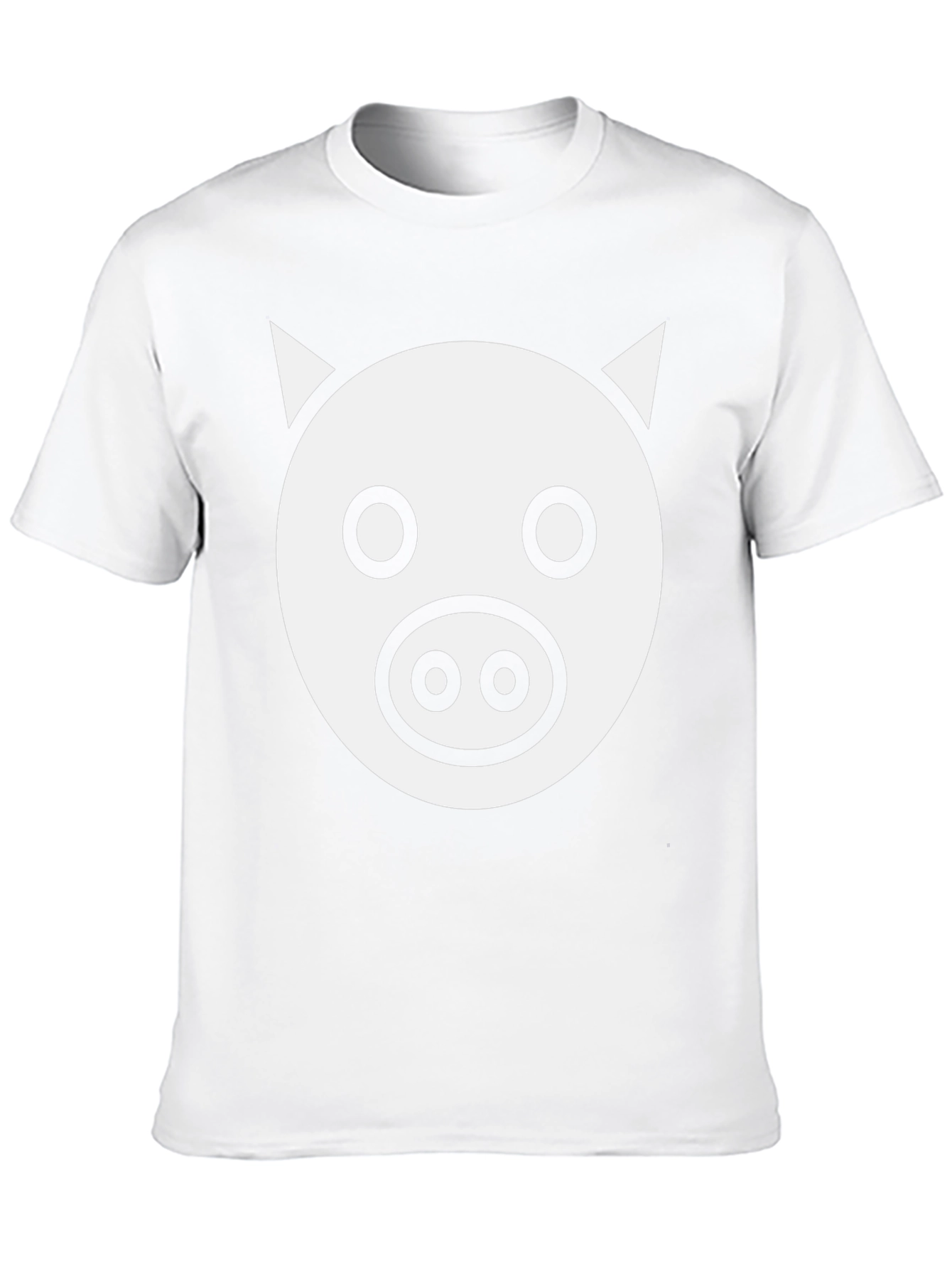 Pig Face Graphic Tee - Black Cotton T-Shirt