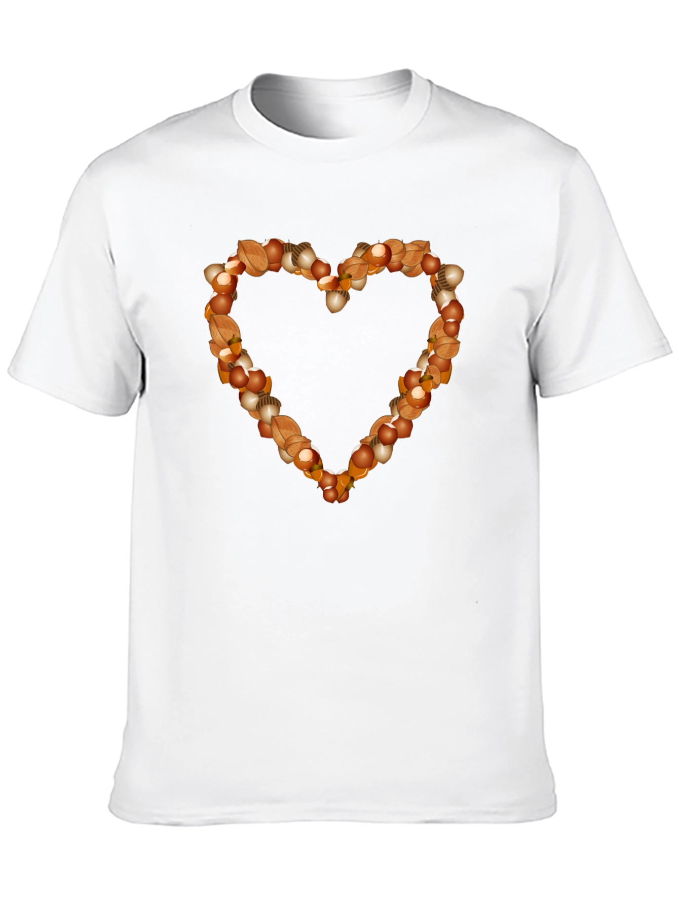 Nutty Heart Graphic Tee - Black Cotton Casual Shirt