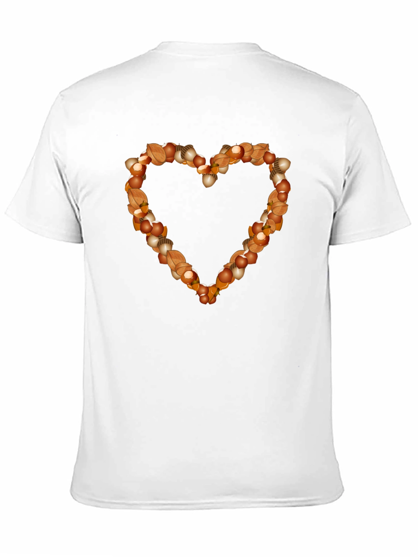 Nutty Heart Graphic Tee - Black Cotton Casual Shirt