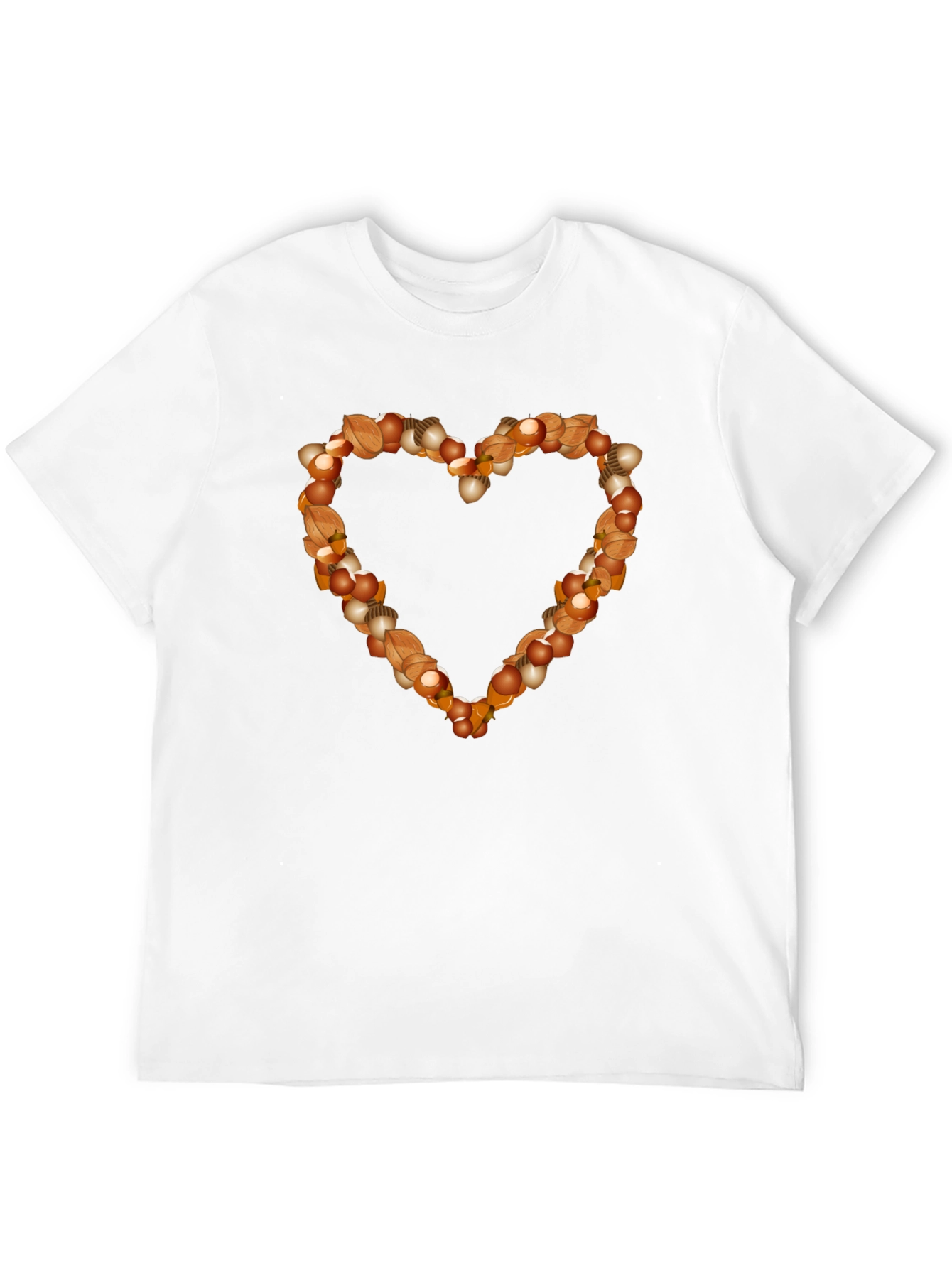 Nutty Heart Graphic Tee - Black Cotton Casual Shirt