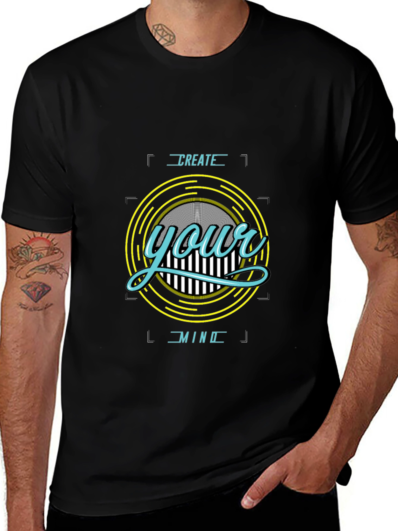 Create Your Mind Black Graphic Tee