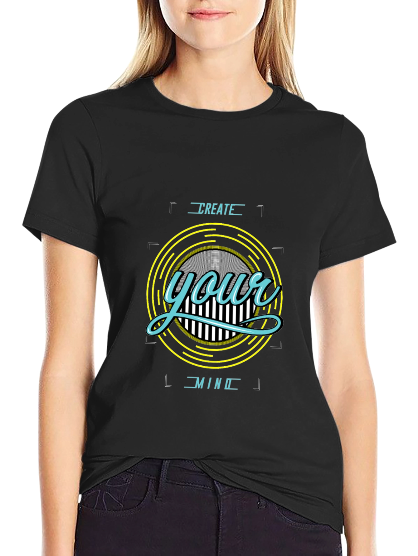 Create Your Mind Black Graphic Tee