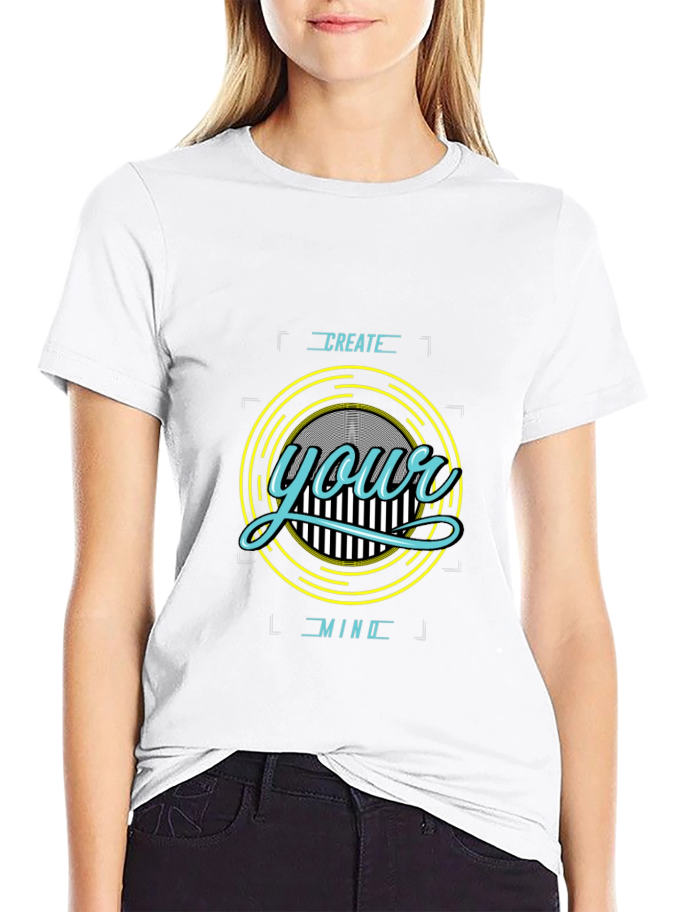 Create Your Mind Black Graphic Tee