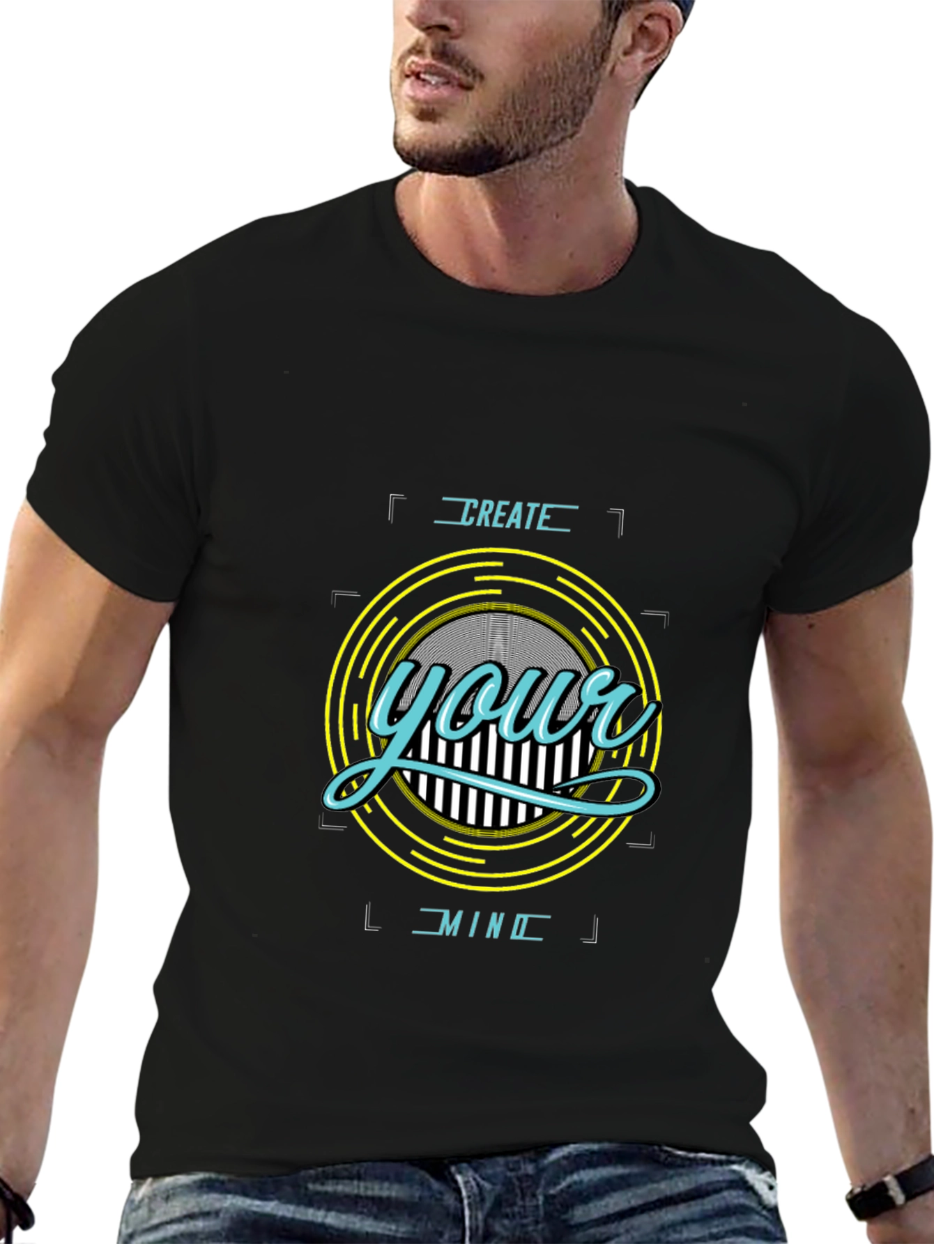 Create Your Mind Black Graphic Tee