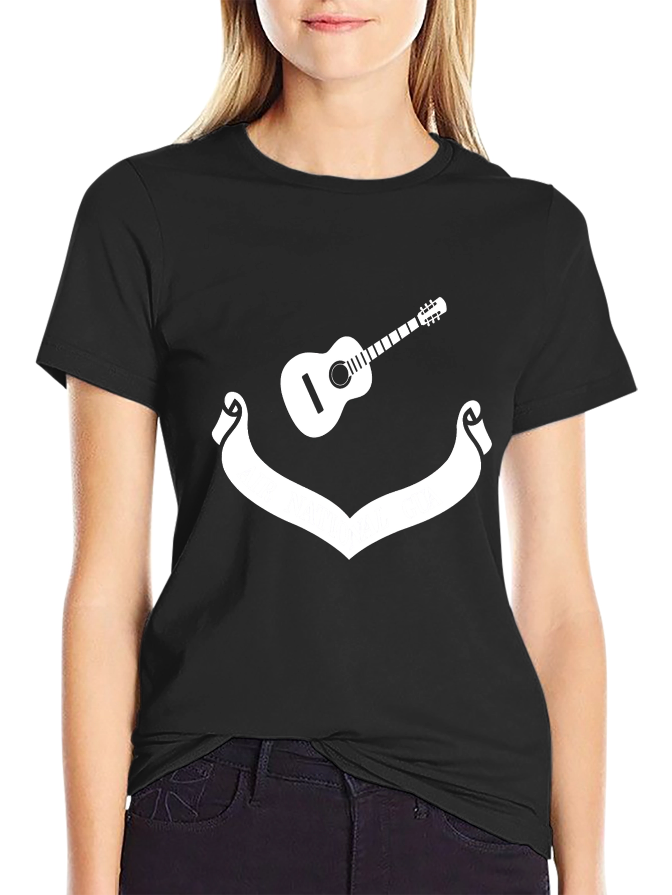 Guitar & Banner Graphic Tee - Black