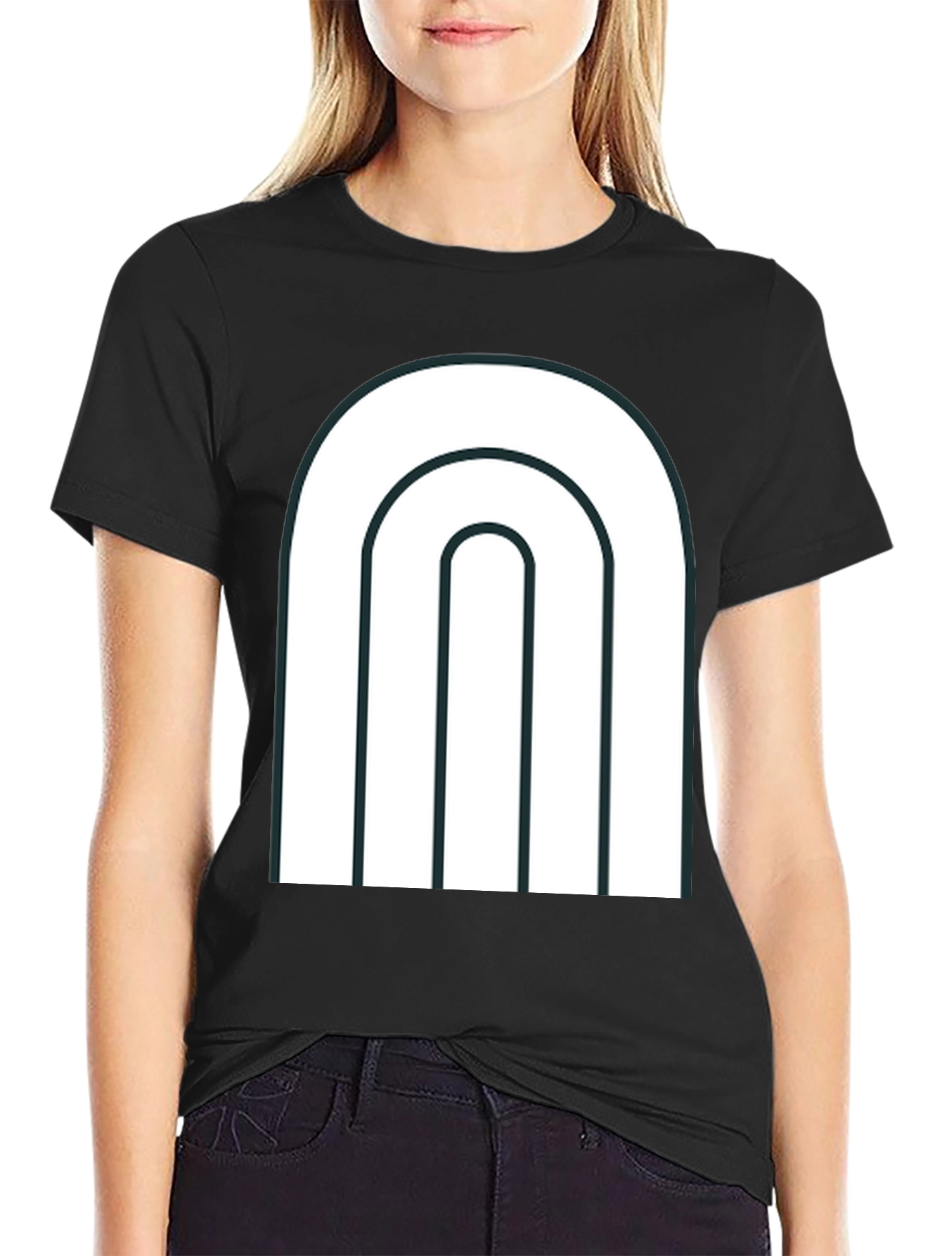 Modern Arch Graphic Tee - Black
