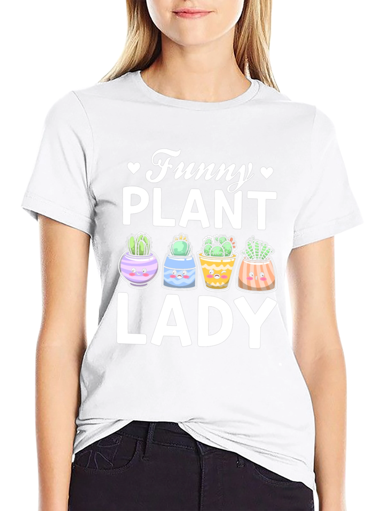 Funny Plant Lady T-Shirt - Cute Cactus Graphic Tee