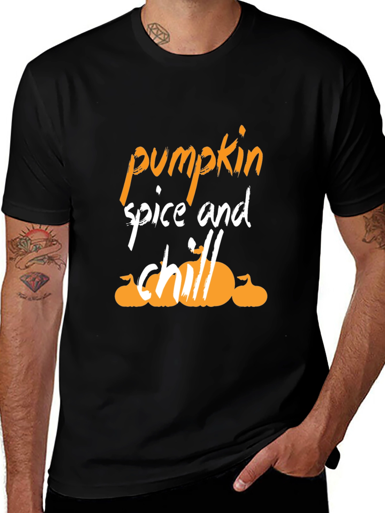 Pumpkin Spice and Chill Graphic T-Shirt