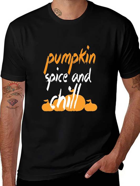 Pumpkin Spice and Chill Graphic T-Shirt