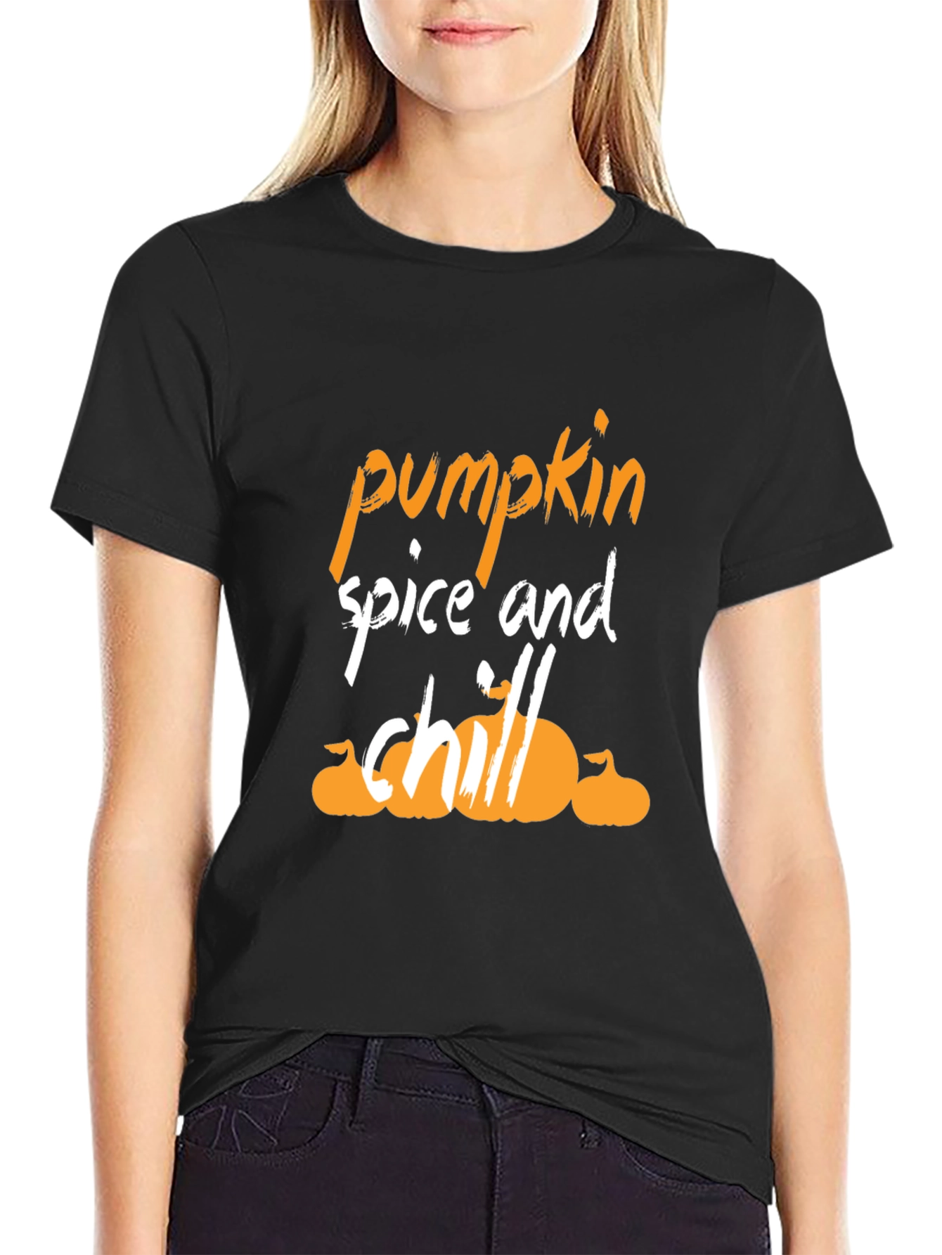 Pumpkin Spice and Chill Graphic T-Shirt